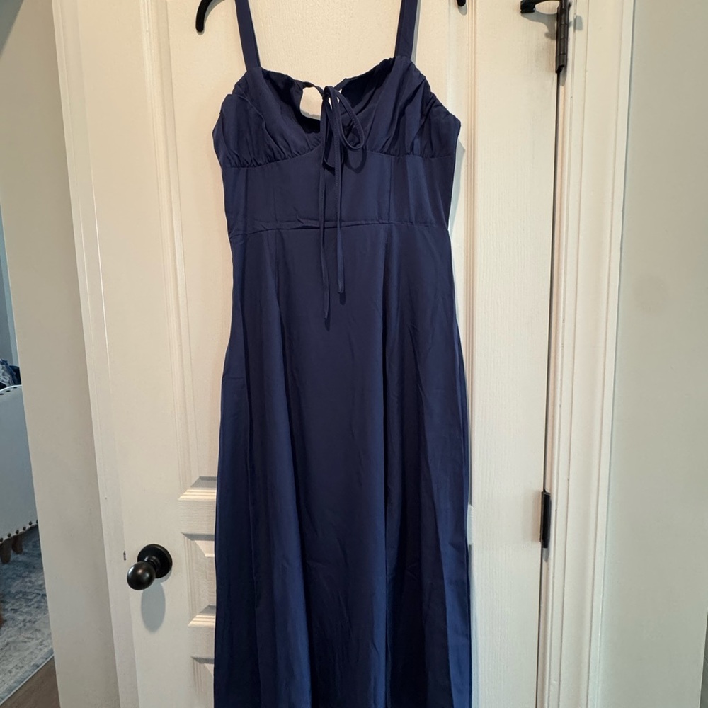 Chic Navy Midi Dress